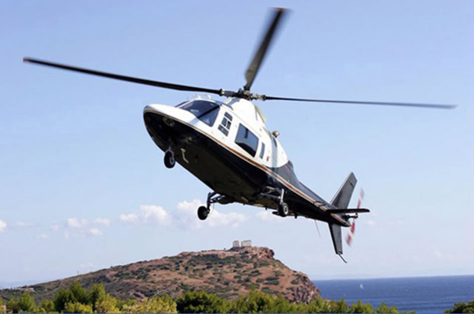 Helicopter Agusta 109 charter Greece