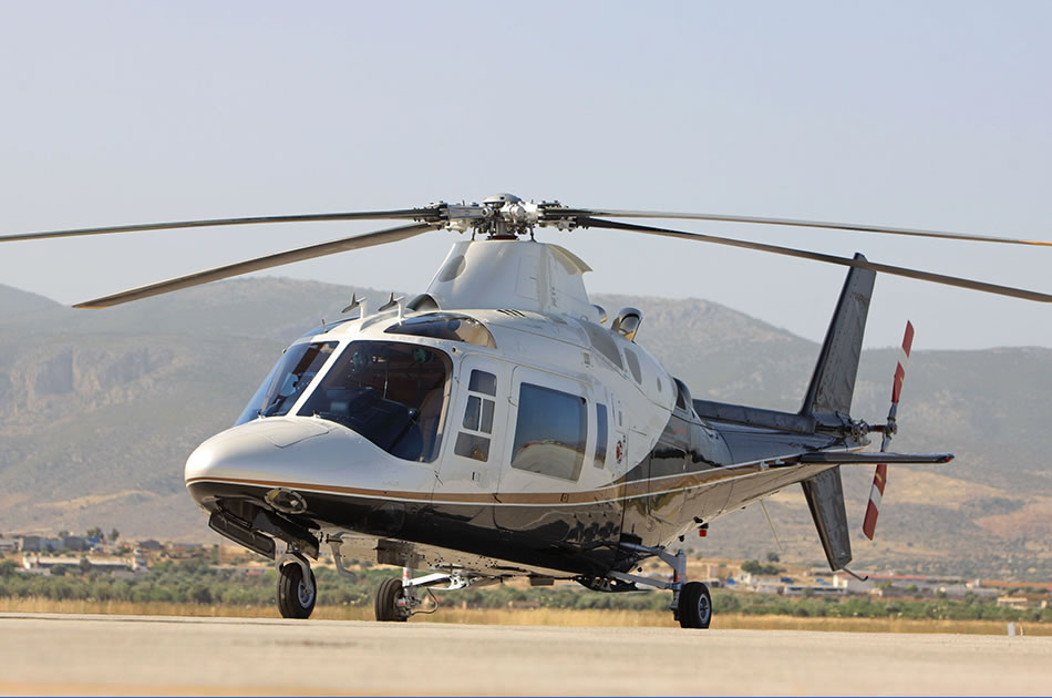 Helicopter Agusta 109 charter Greece