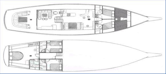 LAYOUT of ALMYRA Motorsailer yacht charter Greece