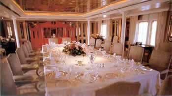 SAVARONA Mega Yacht Charter Greece the Swan Dining Room