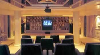 SAVARONA Mega Yacht Charter Greece the movie theater