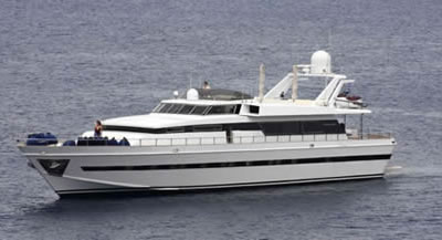 M/Y ALESSANDRA 100 feet luxury crewed motor yacht charter Greece Akhir Candier