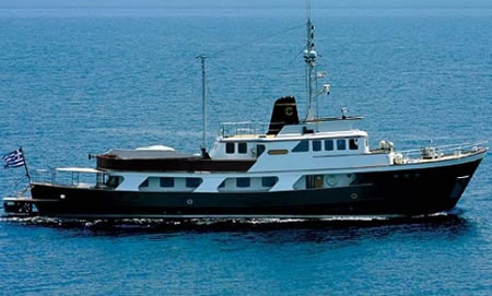 DAUNTLESS 112 feet luxury crewed motor yacht charter Greece