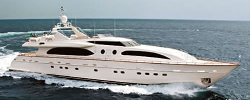HELIOS LALCON 116 feet motor yacht charter Greece