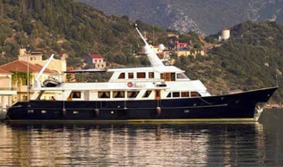 OLYMPIAS 102 feet luxury crewed motor yacht charter Greece