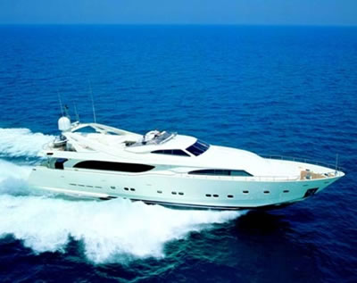 PANDORA Ferretti 112 feet luxury crewed motor yacht charter Greece