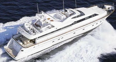 PERSEUS FALCON 100 feet motor yacht charter Greece