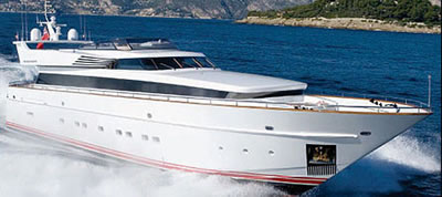 POLLUX Akhir Cantieri di Pisa 110 feet Luxury Crewed Motor Yacht Charter Greece