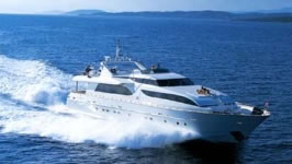 M/Y FALCON 114 feet luxury crewed motor yacht charter Greece