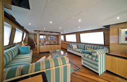 SIN TECNOMAR 112 feet luxury crewed motor yacht charter Greece
