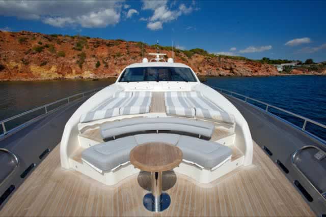 SUN ANEMOS Guy Couach 2800 Open motor yacht charter Greece
