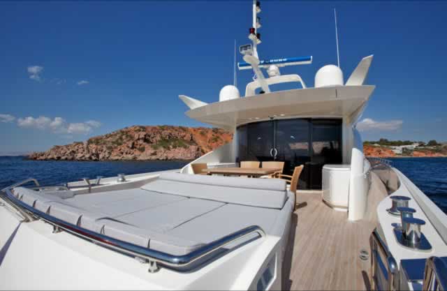 SUN ANEMOS Guy Couach 2800 Open motor yacht charter Greece