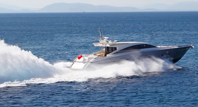 SUN ANEMOS Guy Couach 2800 Open motor yacht charter Greece