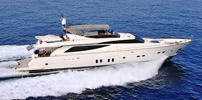 M/Y YIALOUSA GUY COUACH 92 feet luxury crewed motor yacht charter Greece