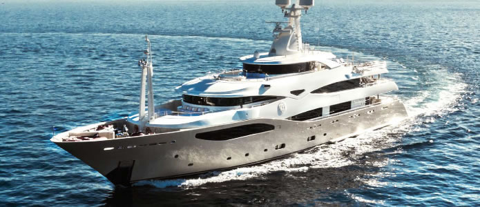 Luxury crewed mega yacht charter Greece LIGHT HOLIC