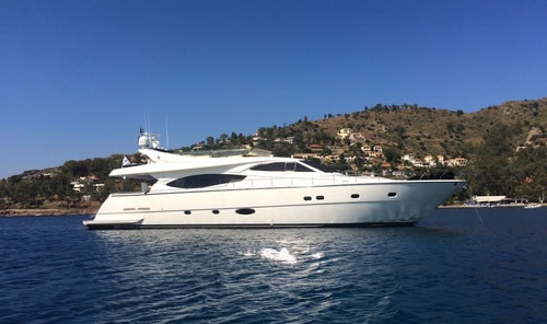 AMOR FERRETTI 77 motor yacht charter Greece