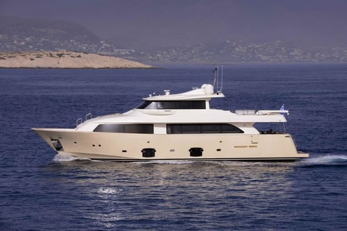 DANA Ferretti 85 feet motor yacht charter Greece