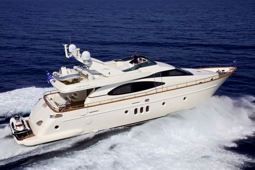 Iris Azimut 75 Feet Luxury Crewed Motor Yacht Charter Greece Greek Islands