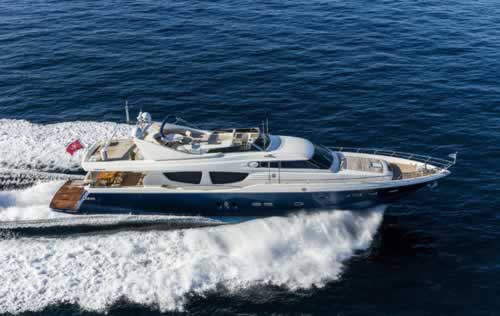 MYTHOS Posillipo 85 feet luxury crewed motor yacht charter Greece