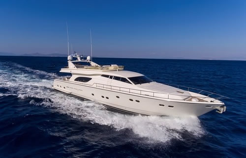 SEA DOG FERRETTI 80 motor yacht charter Greece