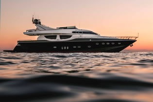 Motor yacht "TSOUVALI" is a Posilipo 88 feet luxury crewed yacht available for charter in Greece