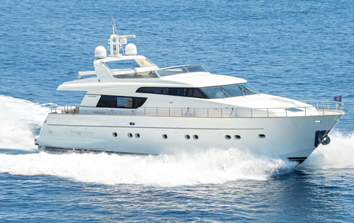 FOS SAN LORENZO 71feet motor yacht charter Greece