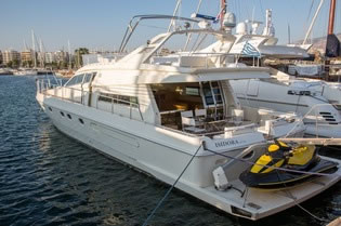 Motor yacht ISIDORA FERRETTI 60 feet yacht charter Mykonos Greece