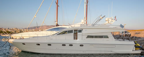 ISIDORA FERRETTI60 feet motor yacht charter Greece