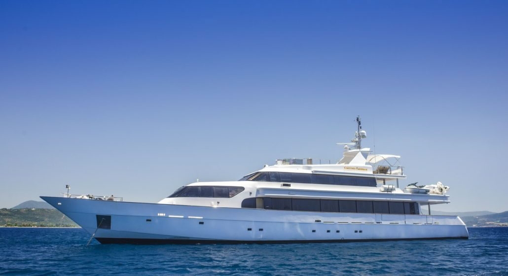 Carmen Fontana 140 feet crewed luxury motor yacht charter Greece