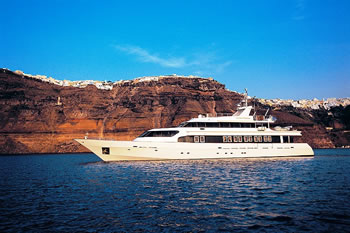 Carmen Fontana 140 feet crewed luxury motor yacht charter Greece