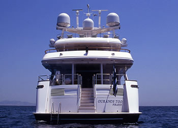 M/Y Ouranos Too 132 Codecasa feet luxury crewed motor yacht charter Greece
