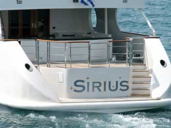SIRIUS 131 feet luxury crewed motor yacht charter Greece