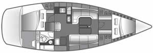 Bavaria 38 Layout sailing yacht Greece 