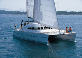 Catamaran yacht charter Greece skippered Lagoon 470