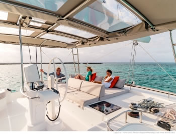 Catamaran charter Greece Lucky Clover Lagoon 52F with Captain and crew