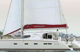 Catamaran charter Greece bareboat skipperd or cewed with skipper and crew Nautitech 44