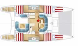 Layout Nautitech 44 Catamaran charter Greece