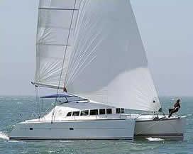 Catamaran charter Greece bareboat skipperd or cewed with skipper and crew Lagoon 410